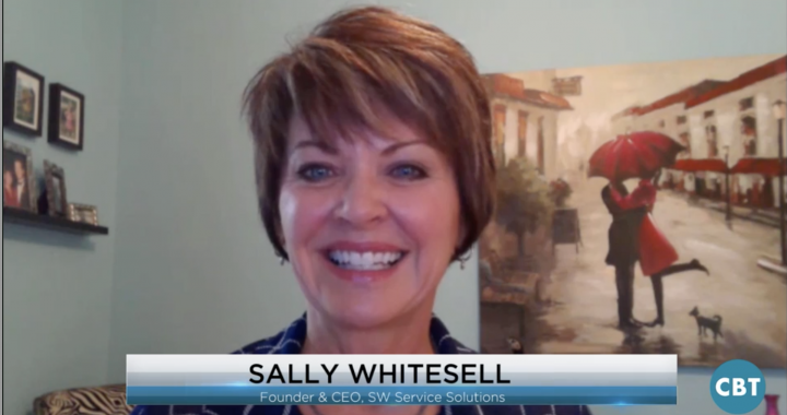 Screenshot of Sally Whitesell on CBT news