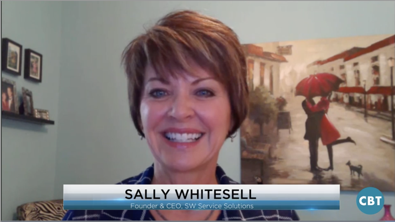 Screenshot of Sally Whitesell on CBT news