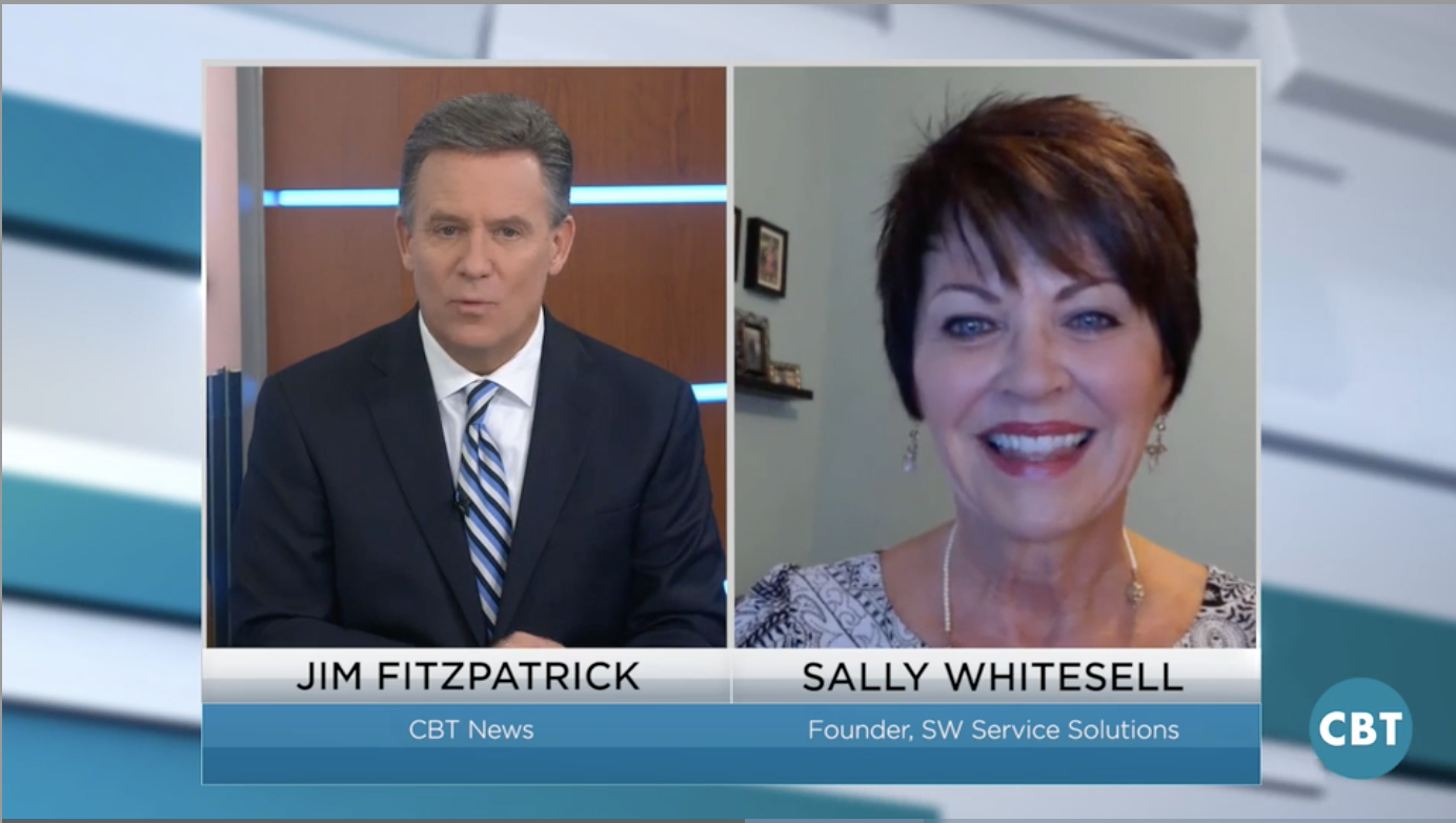Screen shot of Sally Whitesell on CBT News